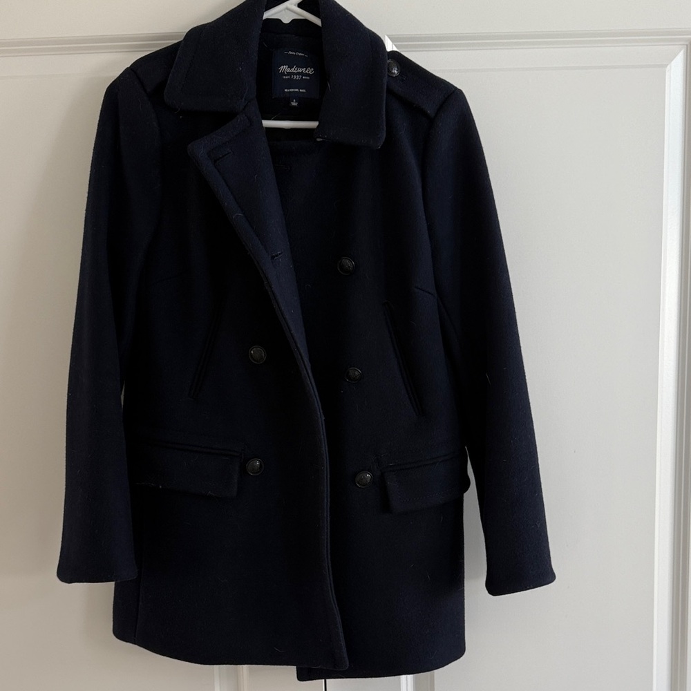 Madewell wool navy peacoat